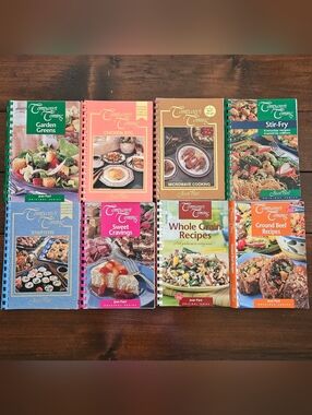 Company's Coming Spiralbound 8 Cookbook Lot: Beef, Chicken, Greens & Grains